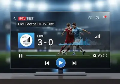 Teste IPTV Core com futebol ao vivo em alta definição.