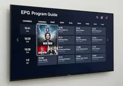 Guia de programação completo em um teste IPTV para IPTV Core.